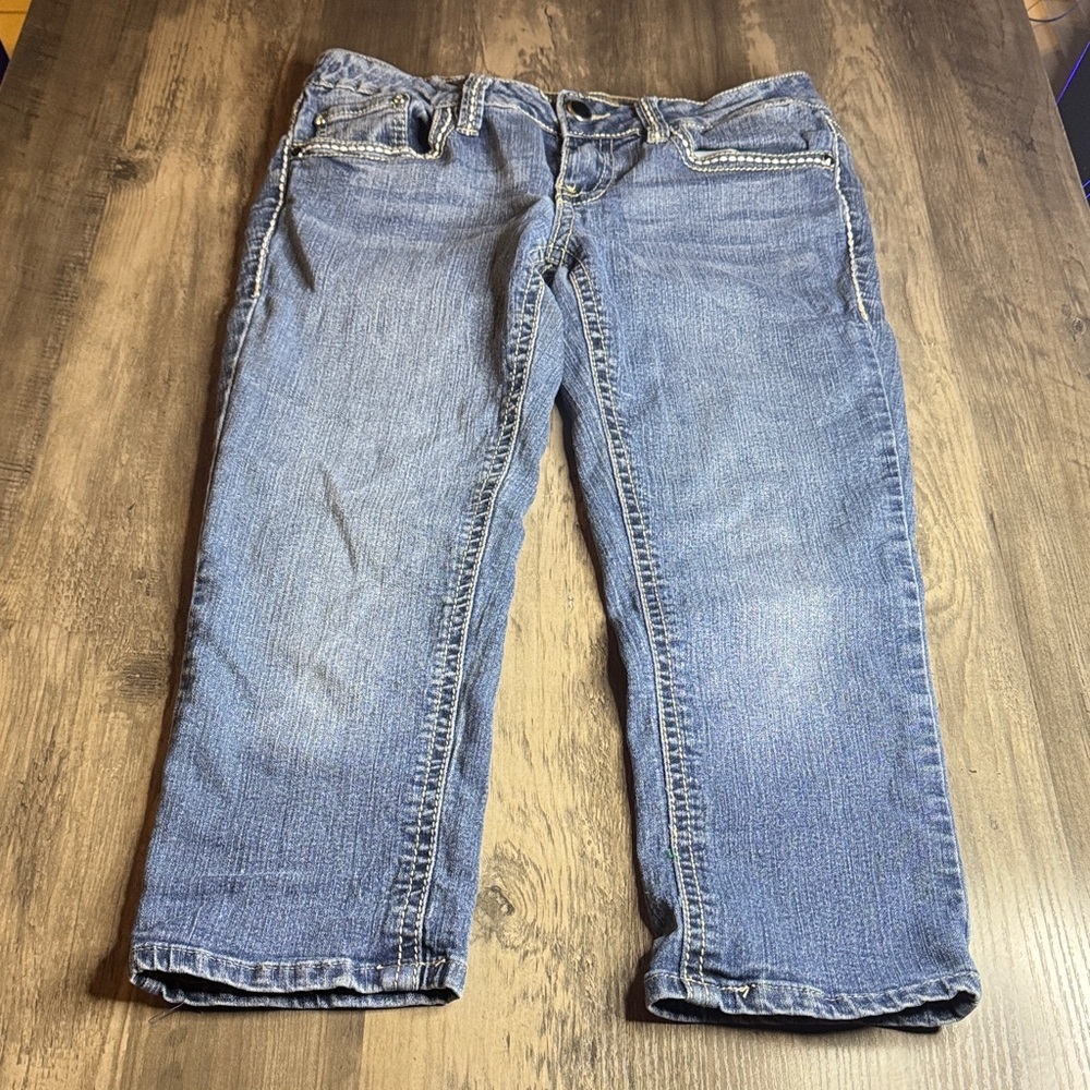 YMI Y2K 90’s  Light Blue Embellished Capris